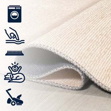 Demie Minimalist Graphic Circle Machine-washable Area Rug